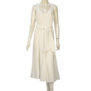 Cinq a Sept Women's White Dress with Slit - Used - Size 6